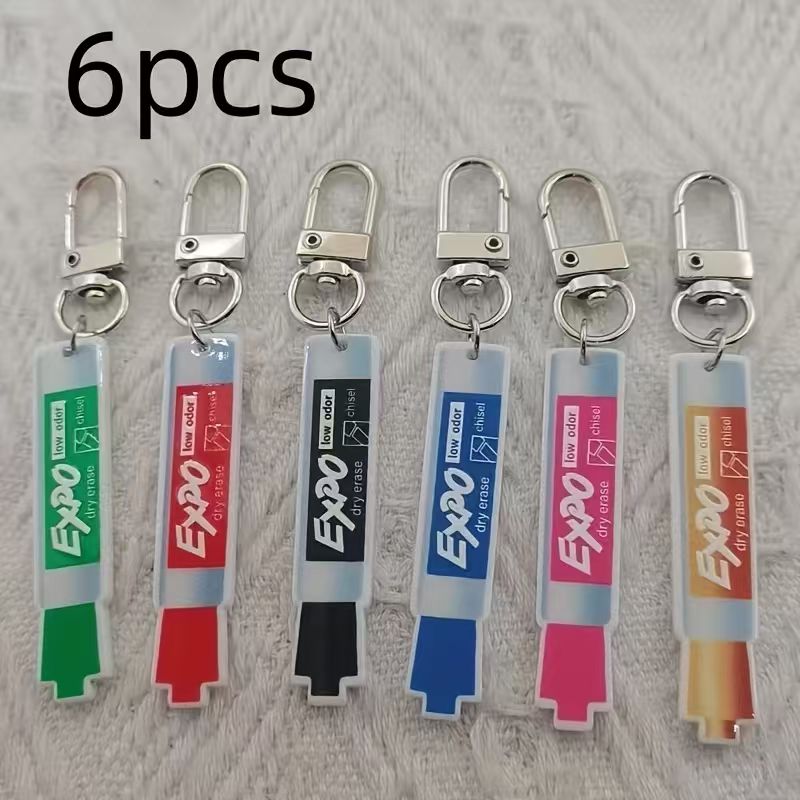 6pcs acrylic pen keychain, all - Car Accessories Gifts ulasan dan harga