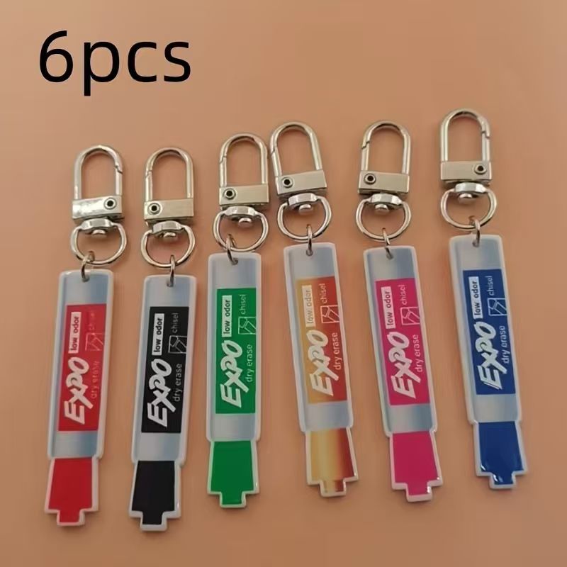 6pcs acrylic pen keychain, all - Car Accessories Gifts ulasan dan harga