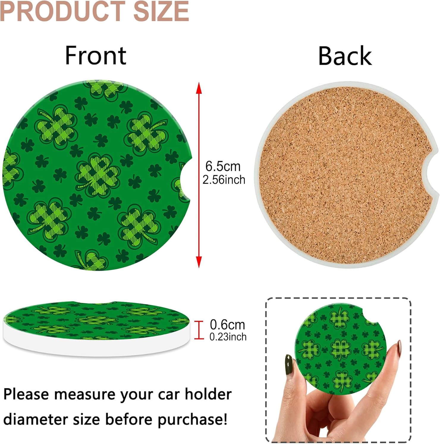Car Coaster for Cup Holders,Gr - Car Accessories Cork ulasan dan harga