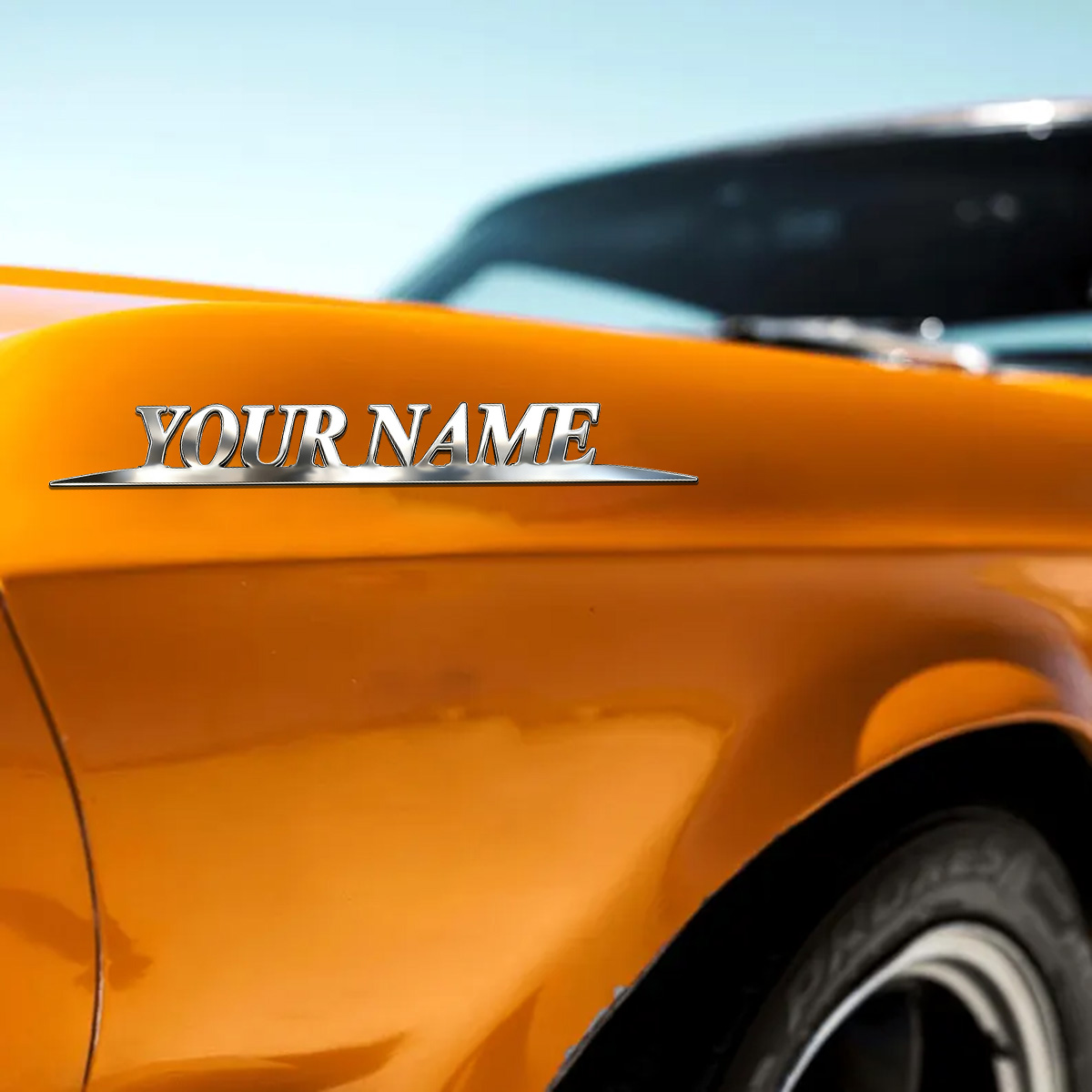 Metal Trendy YOUR NAME Sticker - Car Accessories Gifts ulasan dan harga