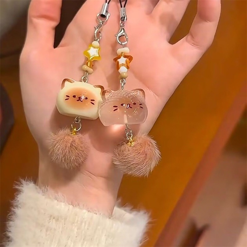 5Pcs Cartoon Graffiti Cat Key  - Car Accessories Xmas Gifts ulasan dan harga