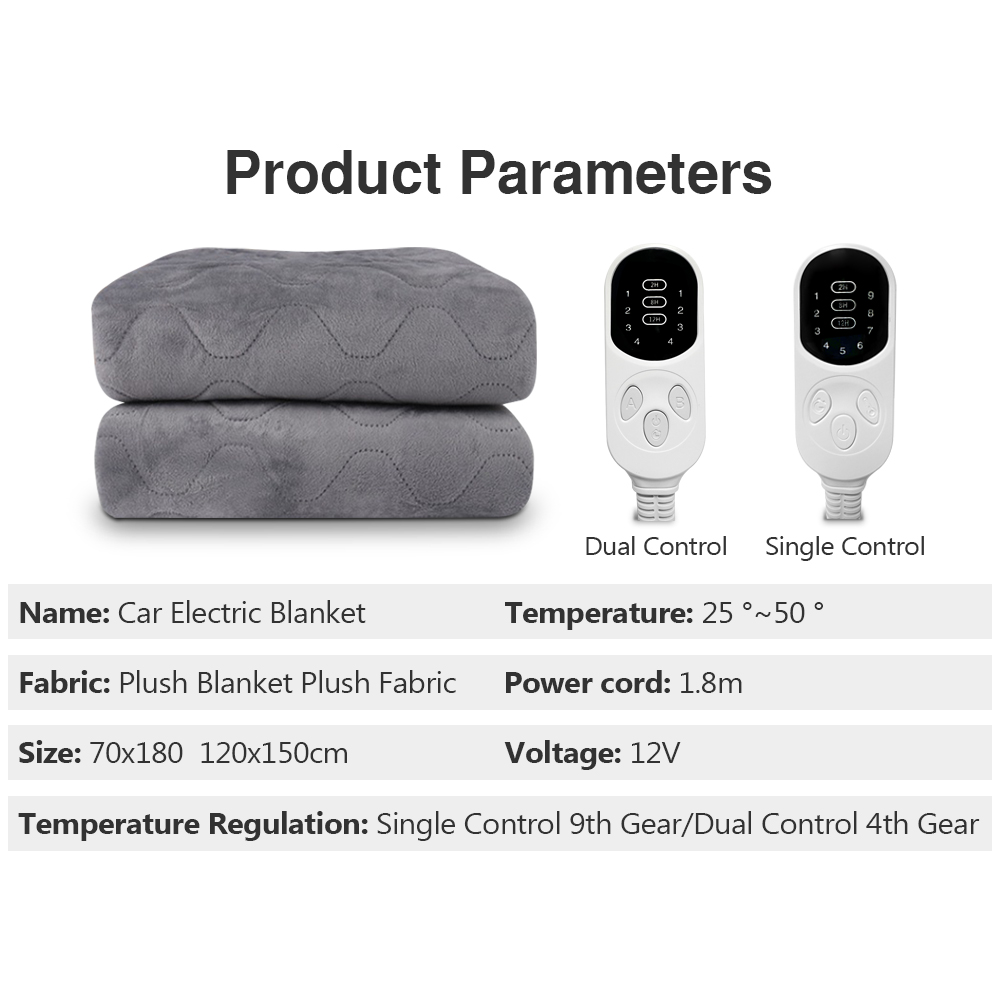 12V Electric Blanket Plush Thi - Car Accessories For Winter ulasan dan harga