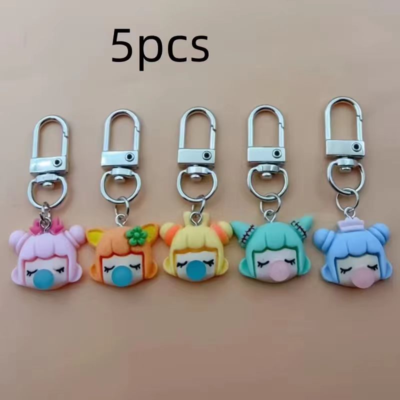 5pcs resin girl keychain, suit - Car Accessories Gifts ulasan dan harga