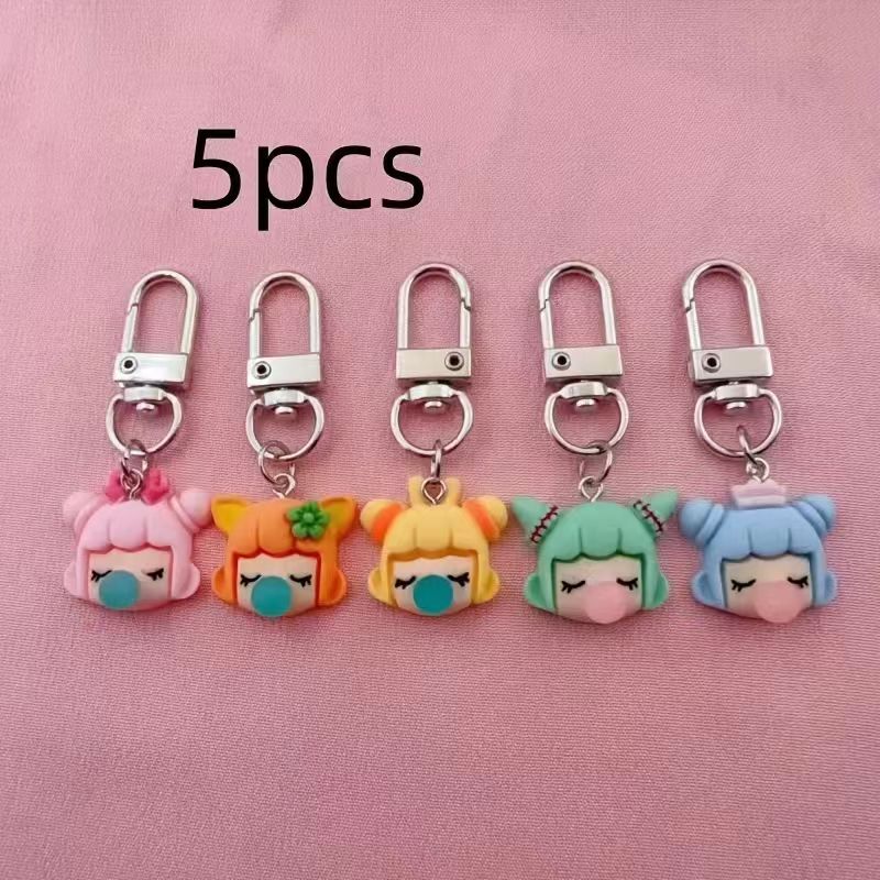5pcs resin girl keychain, suit - Car Accessories Gifts ulasan dan harga