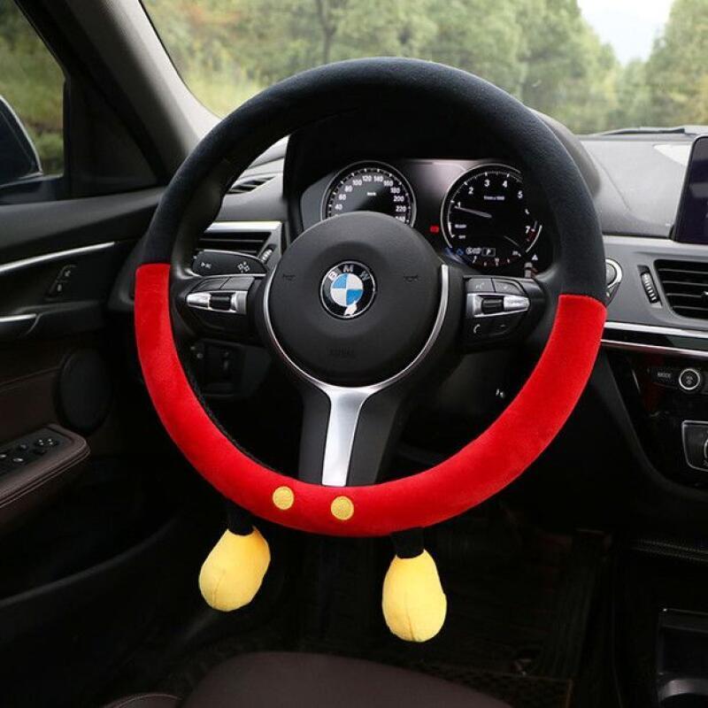 Cute Disney Plush Steering Whe - Car Accessories For Winter ulasan dan harga