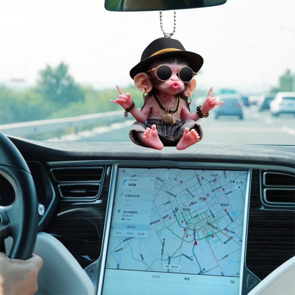 Monkey Keychain Creative Carto - Car Accessories Xmas Gifts ulasan dan harga
