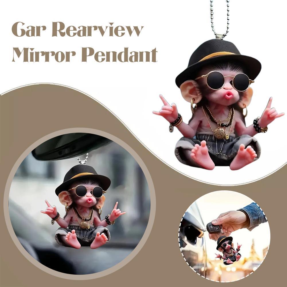 Monkey Keychain Creative Carto - Car Accessories Xmas Gifts ulasan dan harga