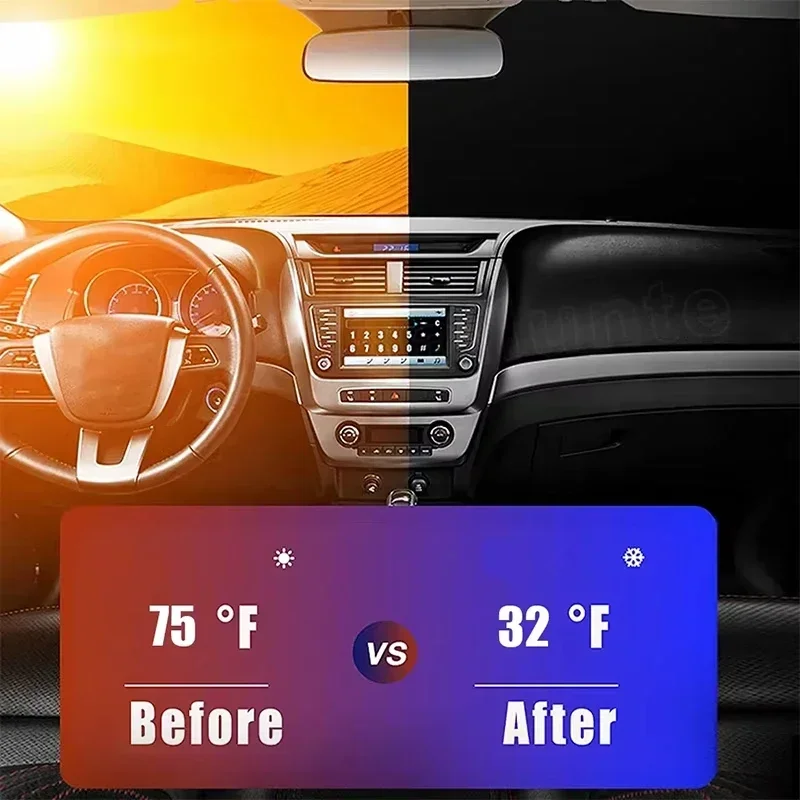 Car Front Window Sunshade UV P - Car Accessories Gifts ulasan dan harga